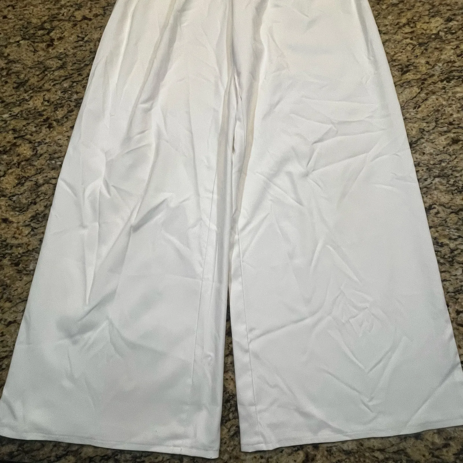 Princess Polly White Wide Leg Pants Women’s US 4 Coastal Vacation Eurochic - Image 3