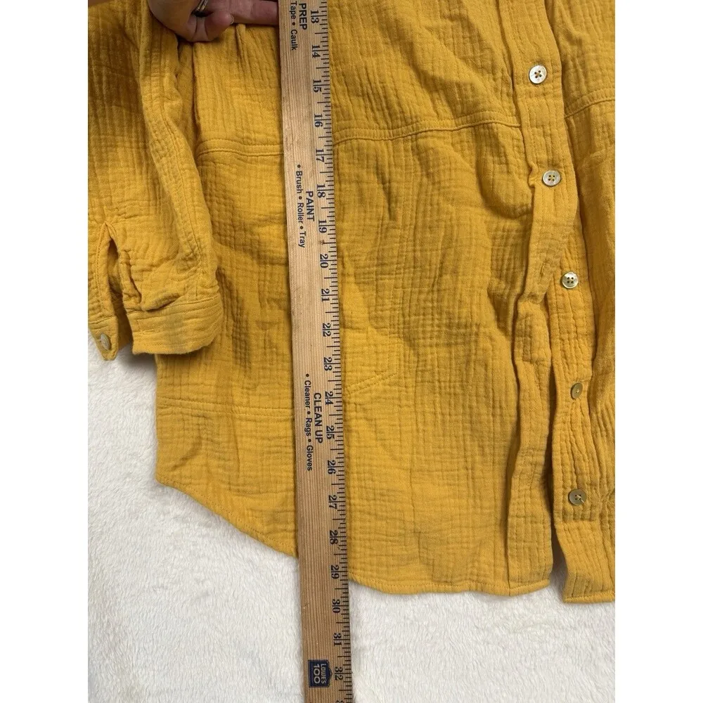 SOFT SURROUNDINGS Top M Yellow Gauzy Minimalist Beach Coastal Modest Vacay - Image 5