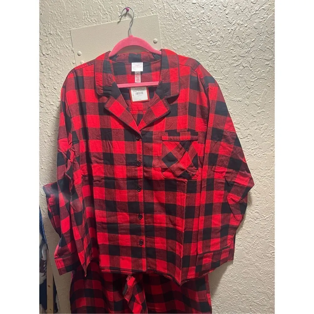 Wondershop At Target Red And Black Plaid Pajama Set Woman’s 2X NEW Size XXL - Image 4