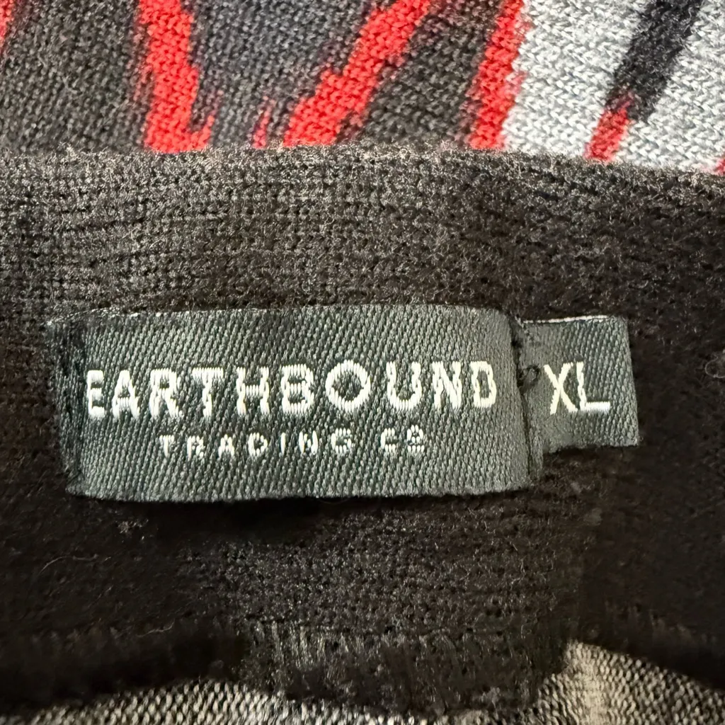 Earthbound Trading Co. Dress Size XL Black Red Patterned Gray - Image 7