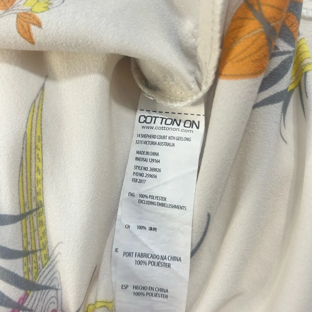 Cotton On Yellow Green Flutter Sleeve Sundress women. Size L - Image 11