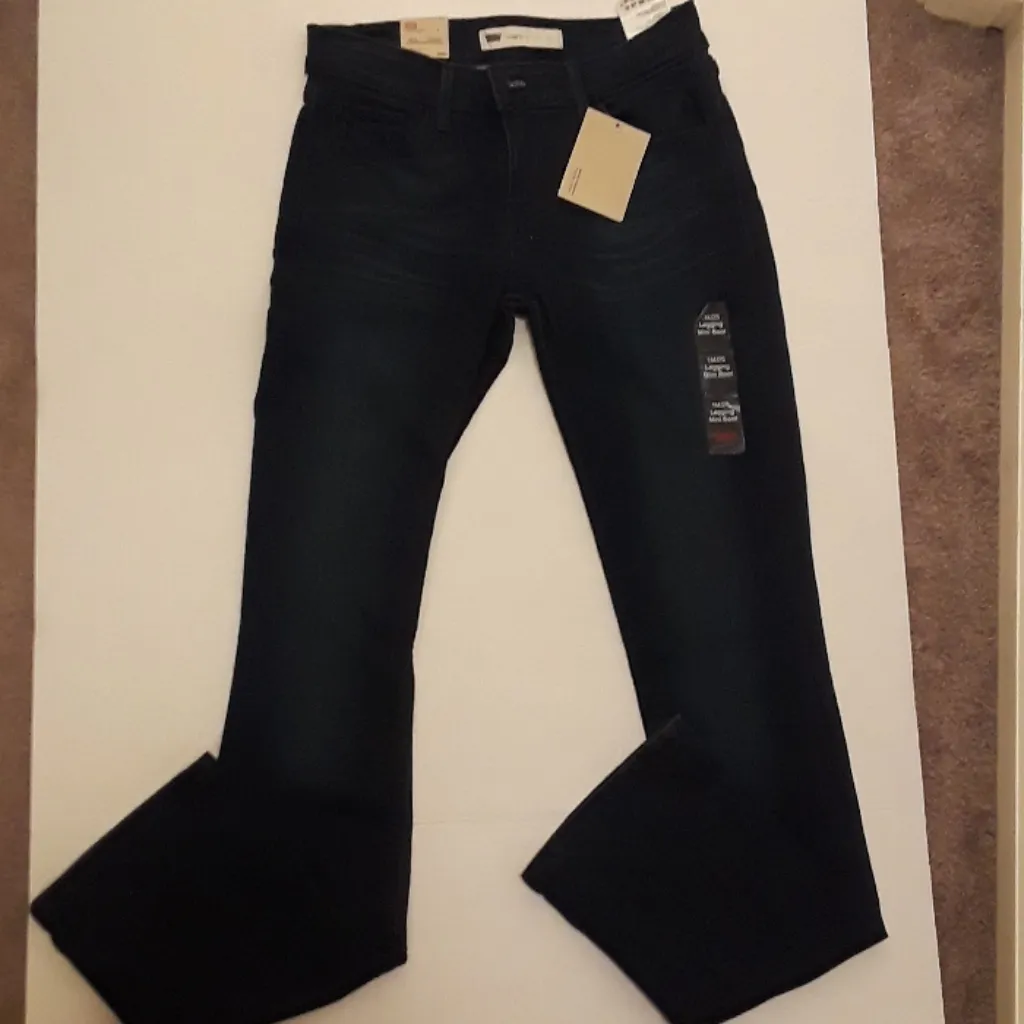 Levi's Dark Wash New Legging Mini Boot Denim Jean’s A37 - Image 2