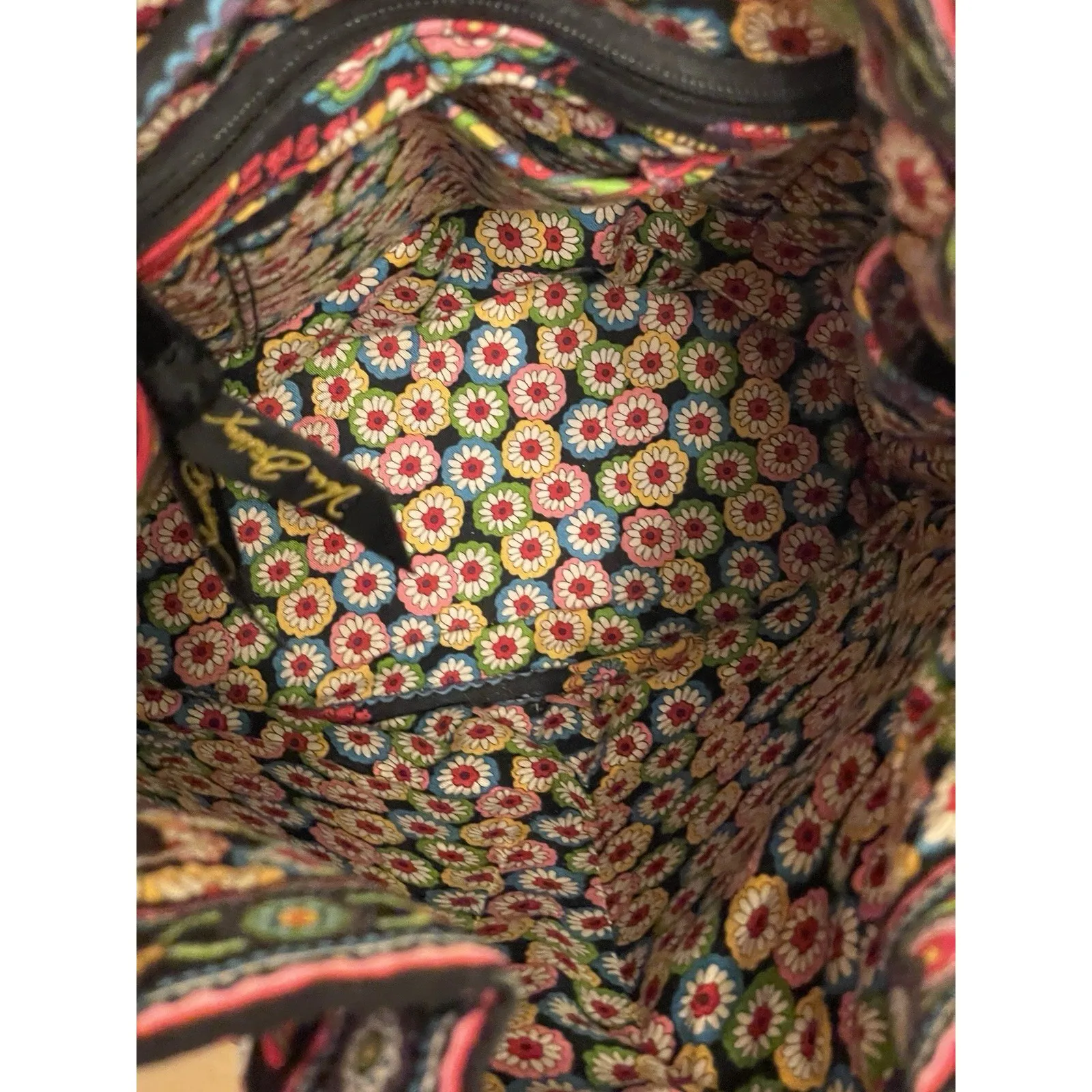 Vera Bradley Symphony in Hue Bucket Bag Purse Handbag Quilted Drawstring READ - Image 5