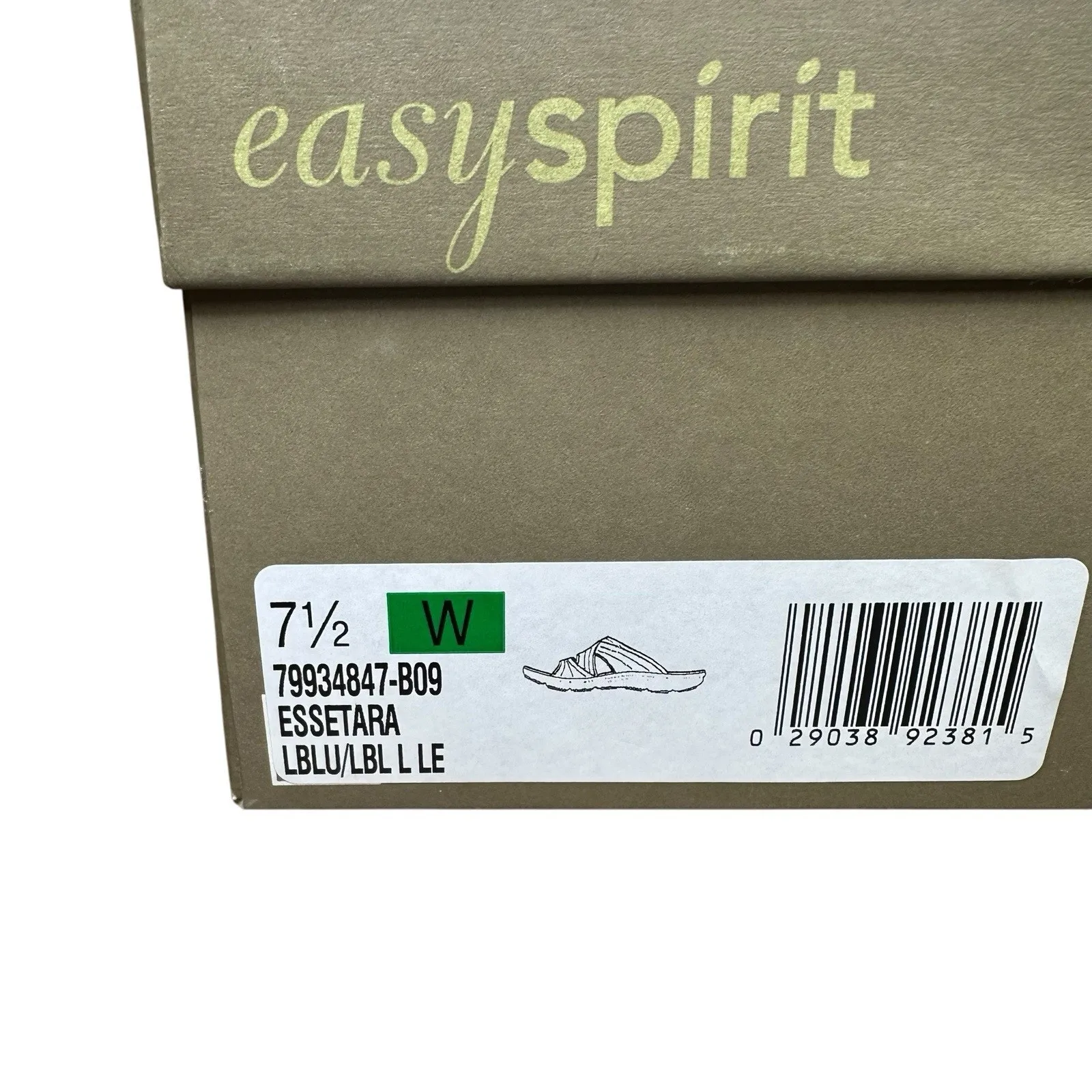 Womens Easy Spirit Setara Leather Slide Sandals Comfort Denim Blue 7.5 W - Image 14