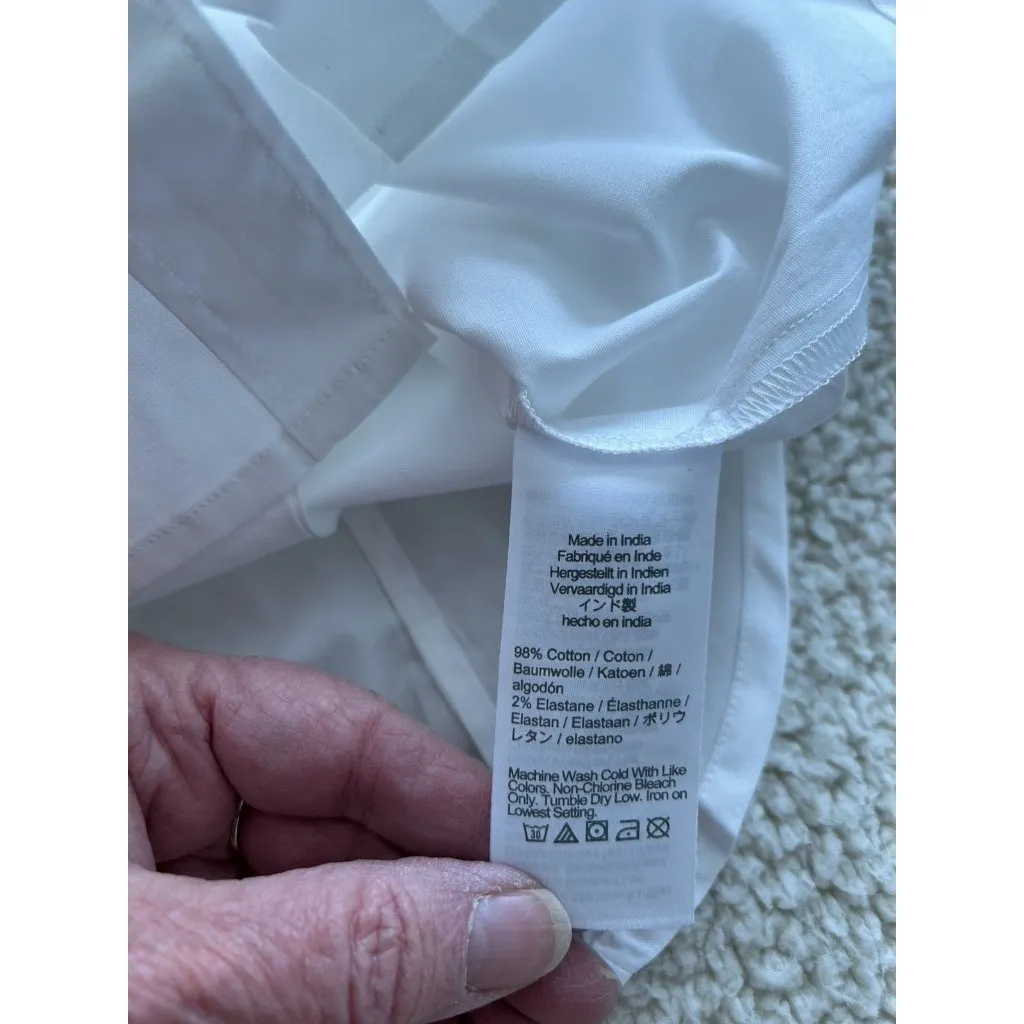 J.Crew $80 Sleeveless Cotton Poplin Blouse in Perfect Fit White Size Petite S - Image 12