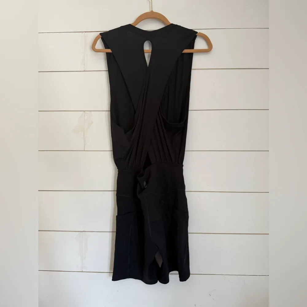 NWOT free people go movement black romper sz small - Image 4