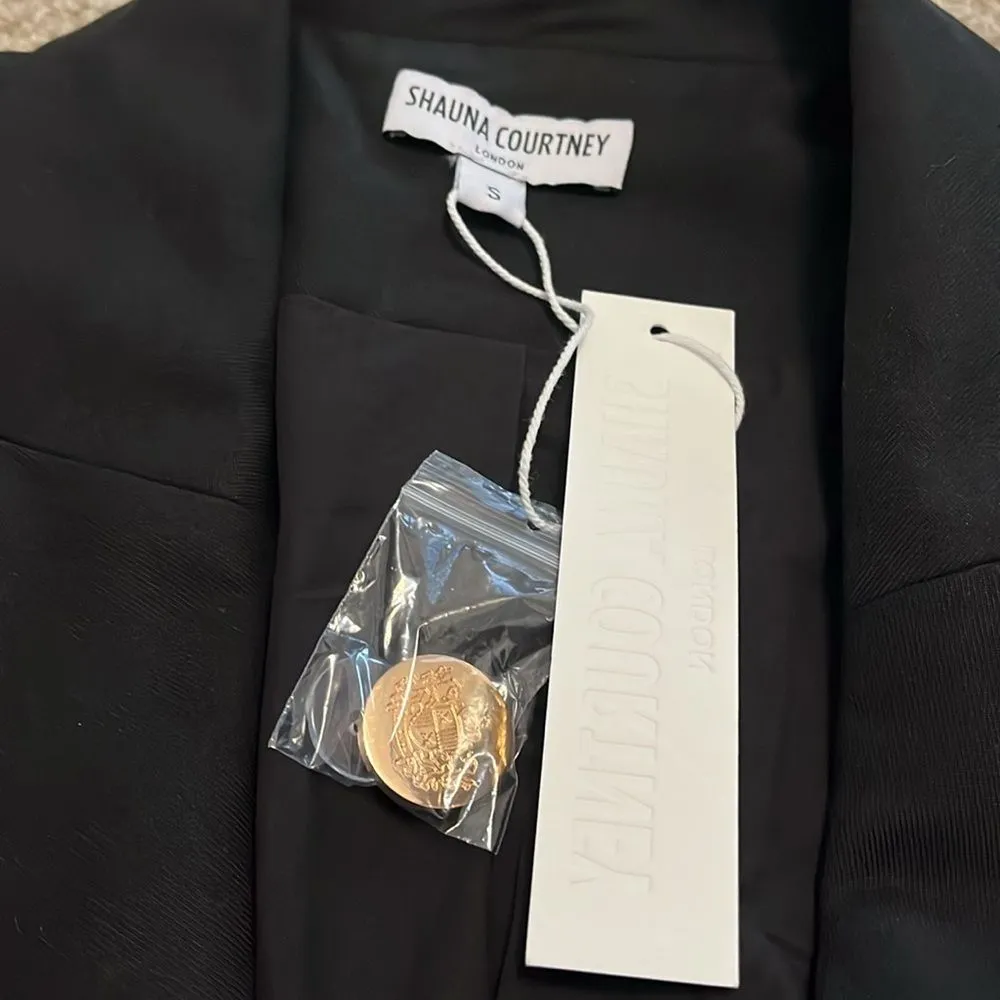 Womens British Steampunk blazer S blackembellished military steampunk Victorian Black - Image 8