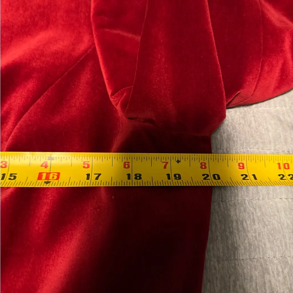 Women's red velvet blazer size M - Image 8