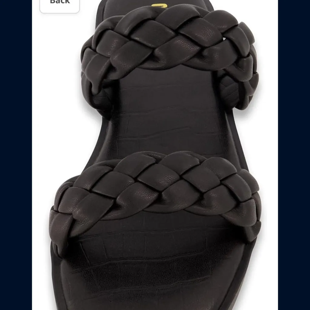 Cushionaire Black Braided Sandals (Like New, Size 10M) - Image 7