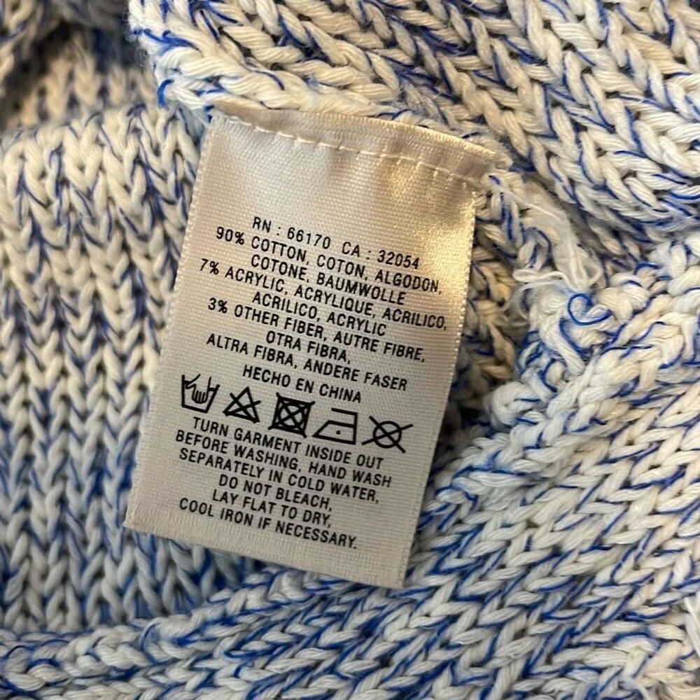 Anthropologie Angel Of The North Women’s Elliott Cardigan Sweater Blue White Lar - Image 8