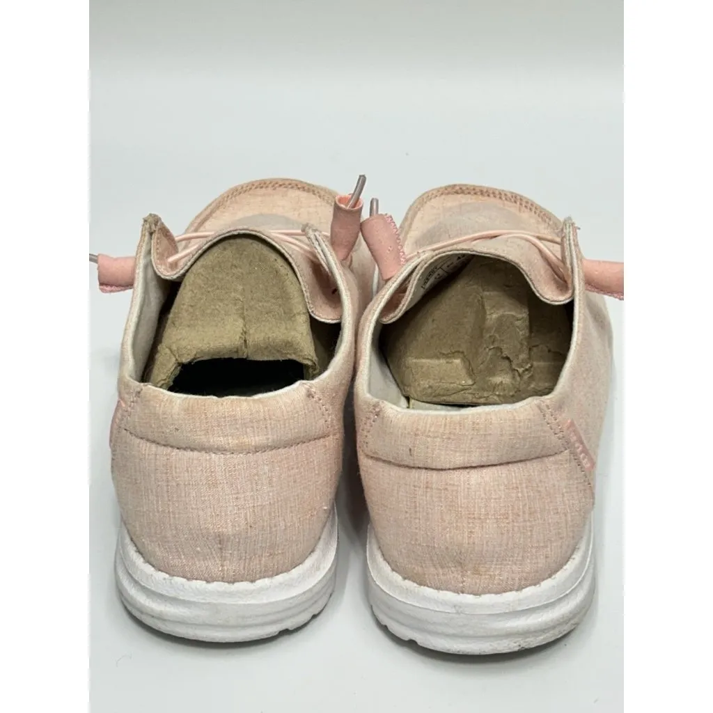 Hey Dude Wendy Shoes Women’s Size 11 Linen Pink Lemonade Slip On Casual Comfort - Image 4