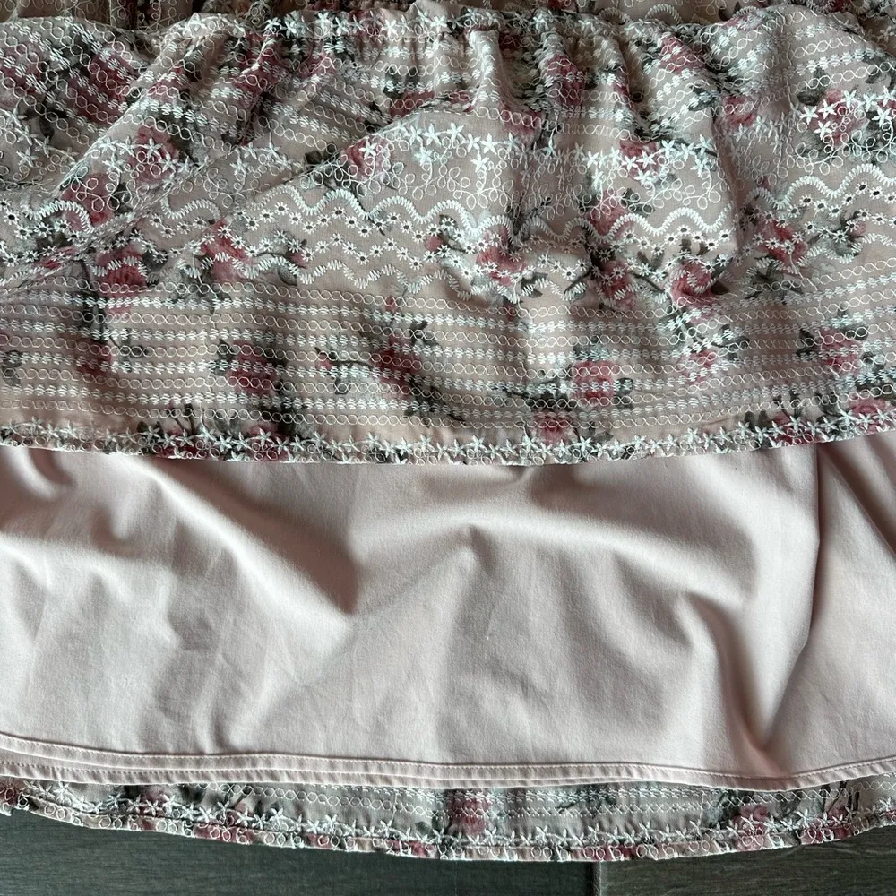 Tiered Floral Embroidered Dress - Image 5