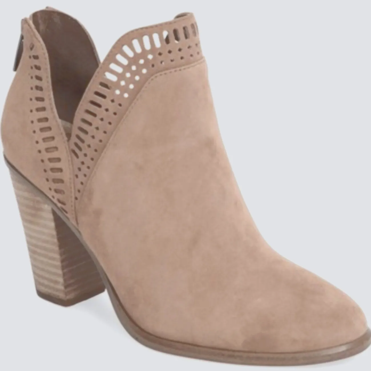 Vince Camuto Fileana 11 Tan Suede Leather Heeled Boots Booties Sexy - Image 3