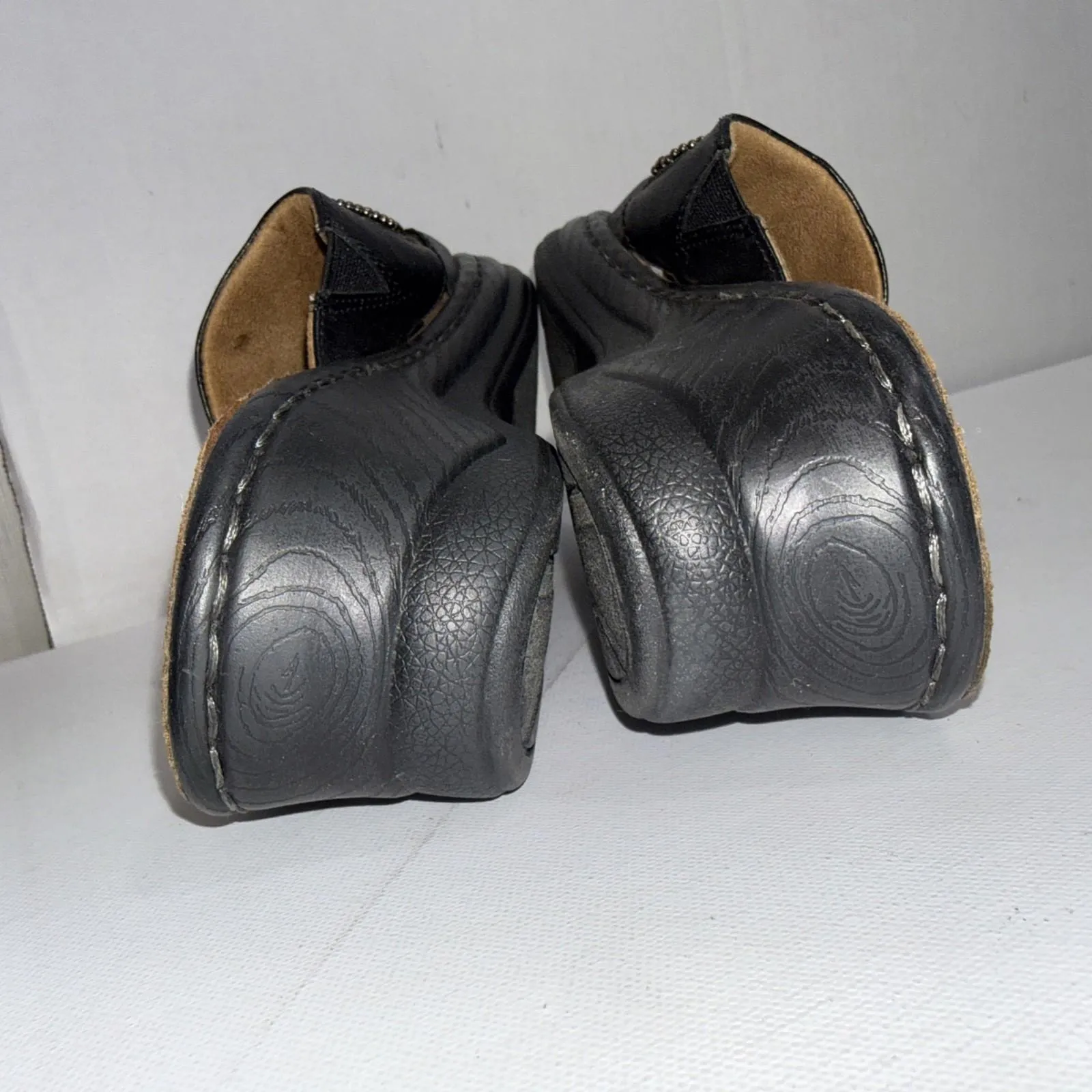 Natural Soul Black Wedge Beaded Sandals Slip on Shoes All Thru Comfort 11M Size 11 - Image 8