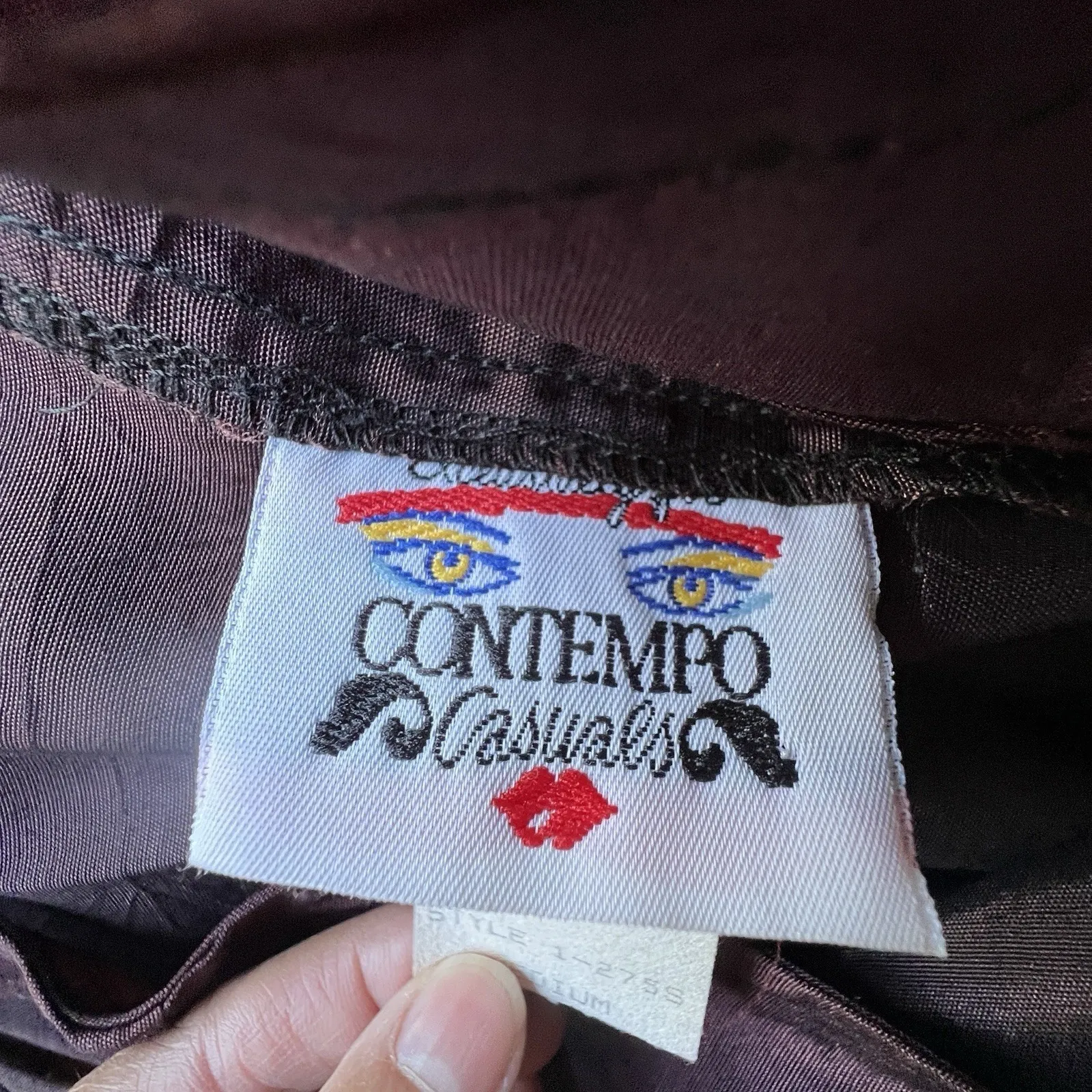 Vintage Contempo Casuals Purple Satin Bodycon Slip Dress Ruched Knot Y2K 90s Sm - Image 5