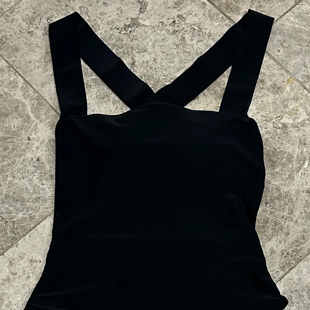 Aerie Backless One Piece Cheeky Swimsuit Black Size Medium - Image 3