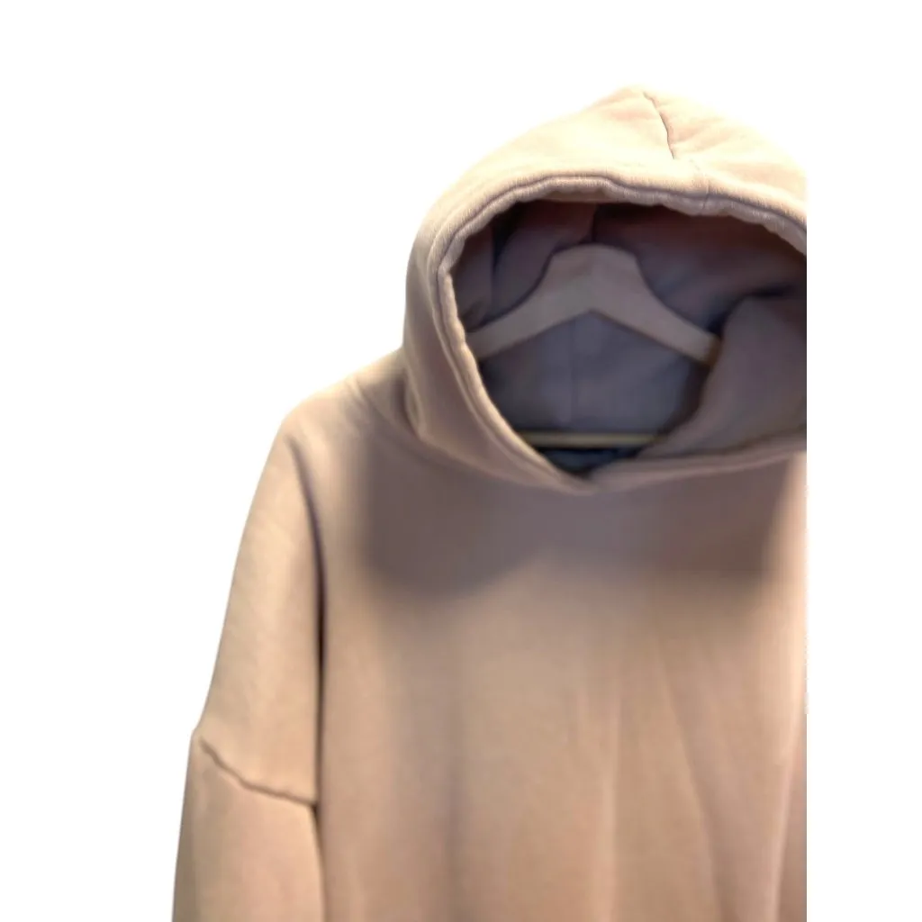 Thick Oversized Pullover Hoodie Beige Size XL - Image 8