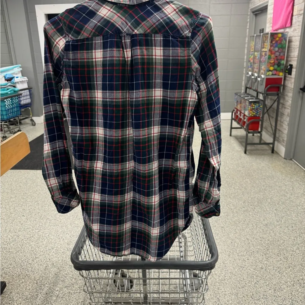 H&M Plaid Mini Dress - Blue, Green, Red - Image 2