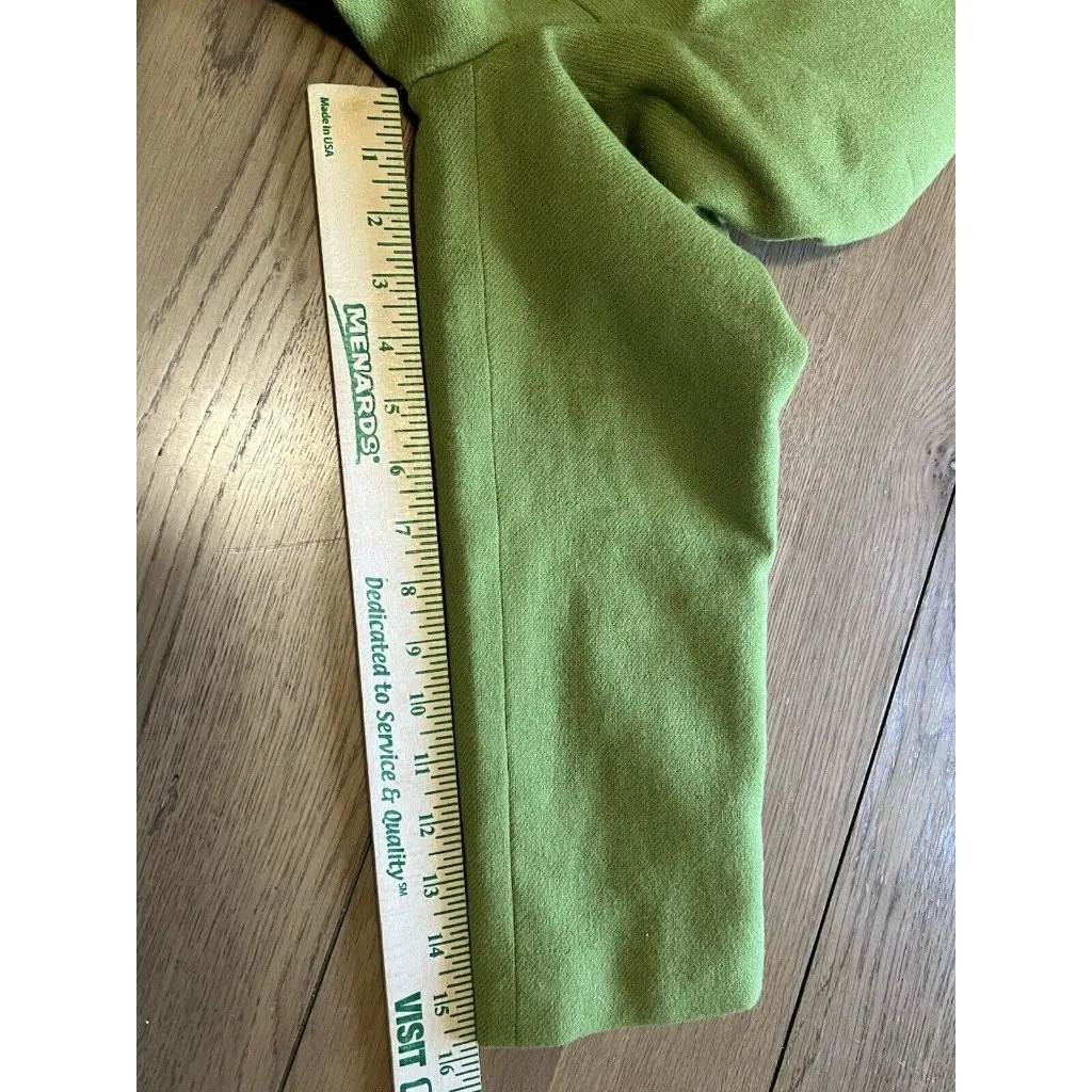 J.G. Hook Women Wool Zip Up Coat‎ Blazer Size 12P Classic Career Professional Green - Image 6