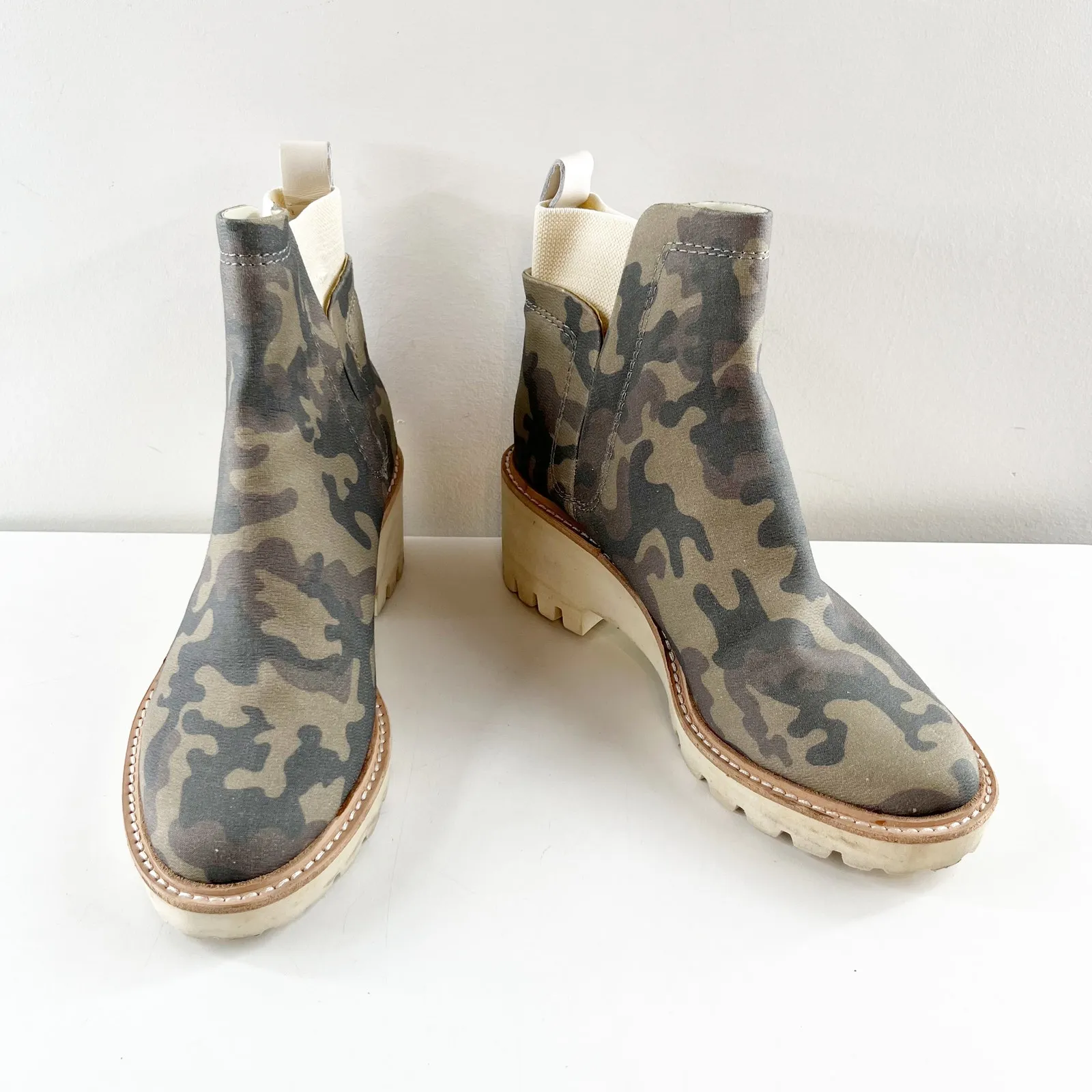 Dolce Vita Huey H20 Ankle Chelsea Camo Boots Booties Green 8 - Image 7