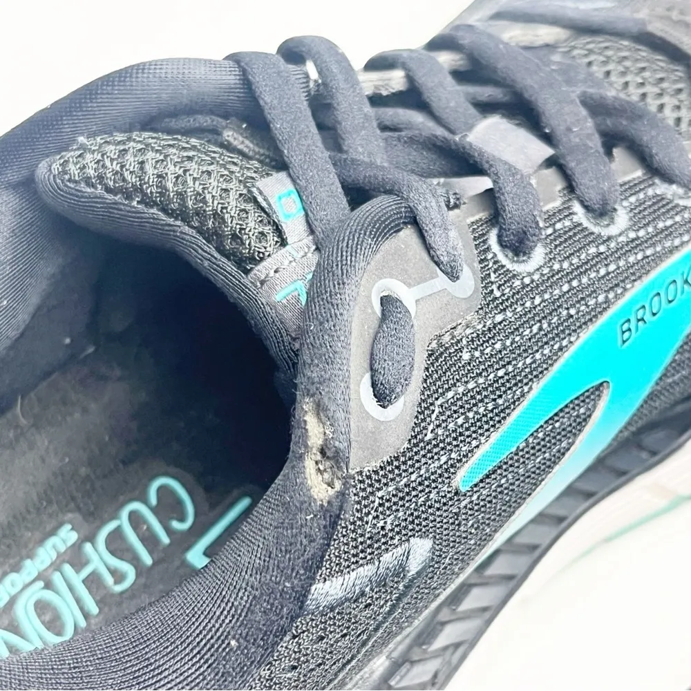 BROOKS Aerial 20 Black Blue Teal Lace Up Athletic Running Shoes, Size 10B - Image 7