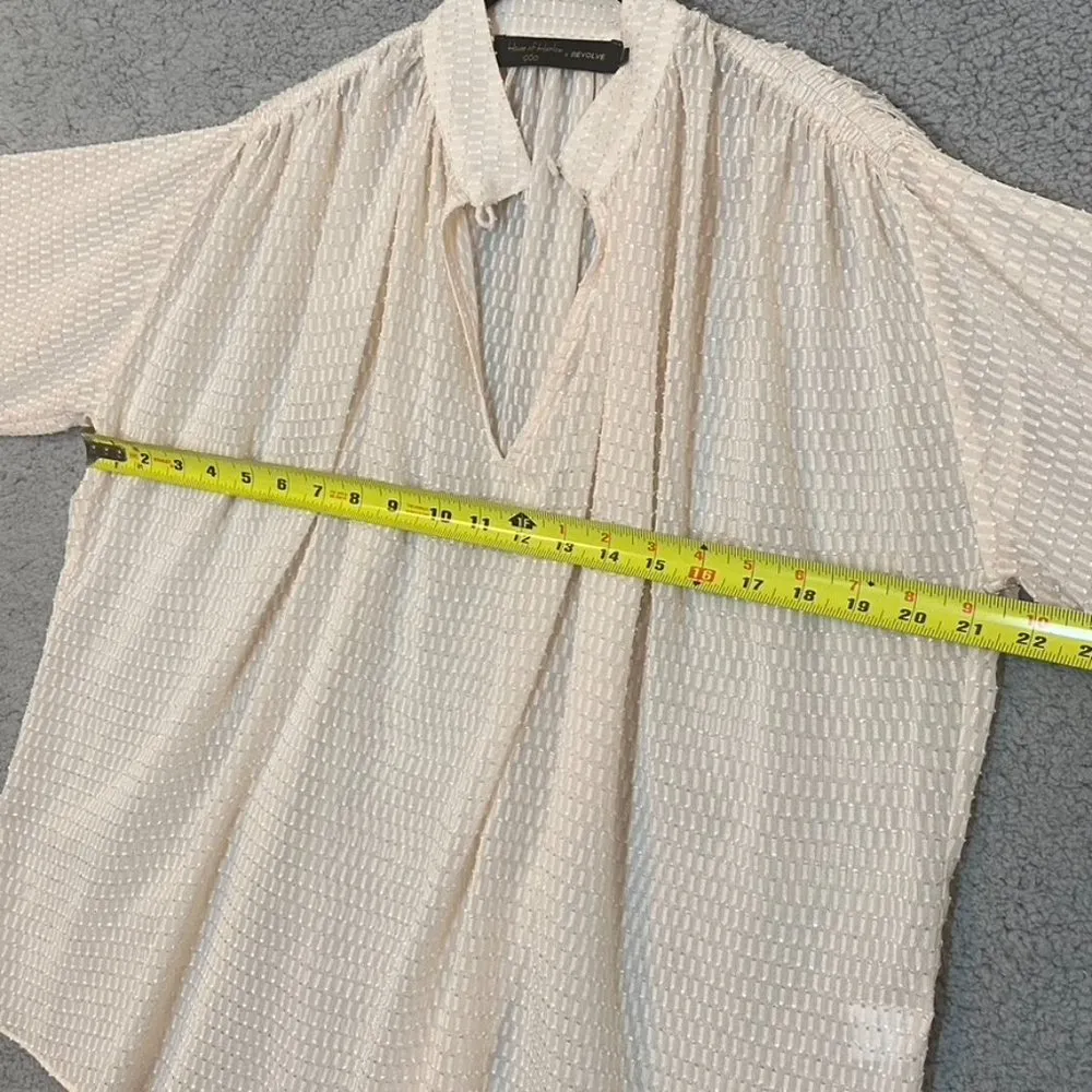 House of Harlow x Revolve Bonet Blouse Blush Pink XS Boho - Image 11