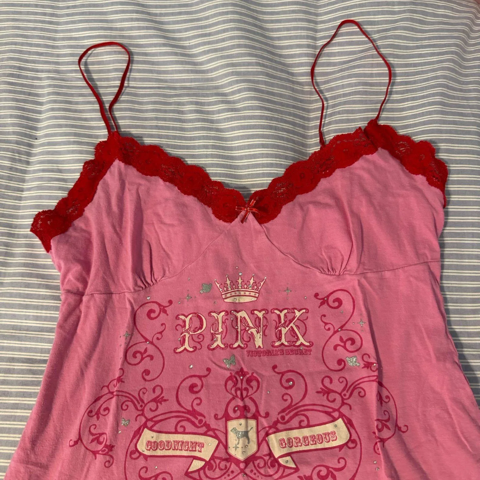 Y2K PINK Victorias Secret Slip Dress Rare - Image 3