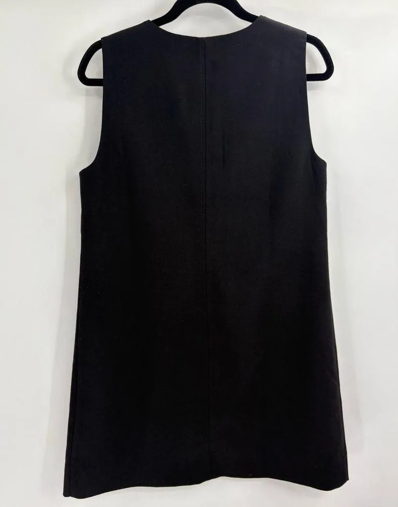 J.crew Button-front classic business preppy shift dress drapey crepe size small - Image 8