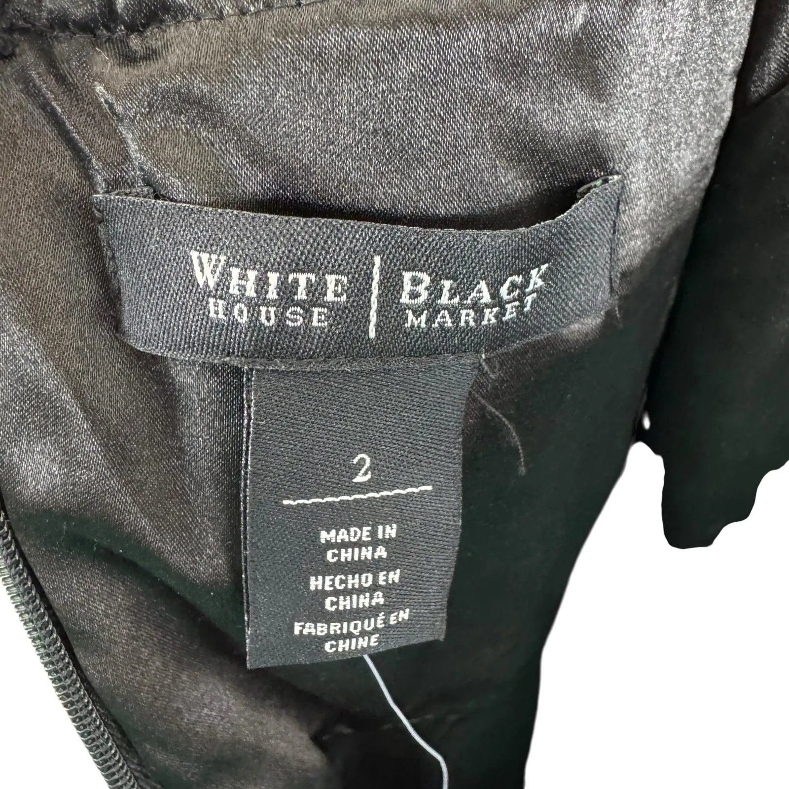 White House Black Market NWT Black Lace Sleeveless Above Knee A-Line Dress Sz 2 - Image 8