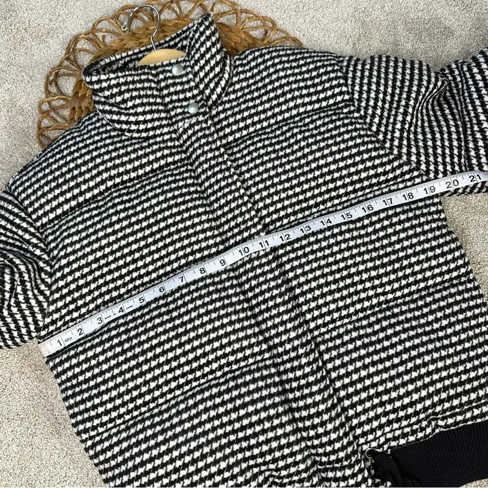Tularosa X Revolve Ansley Puffer Houndstooth Wool Blend Jacket Coat Size XS - Image 15