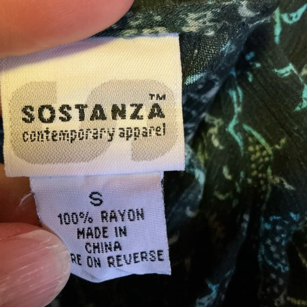 Vtg 90s bright floral tank top Green Size M - Image 2