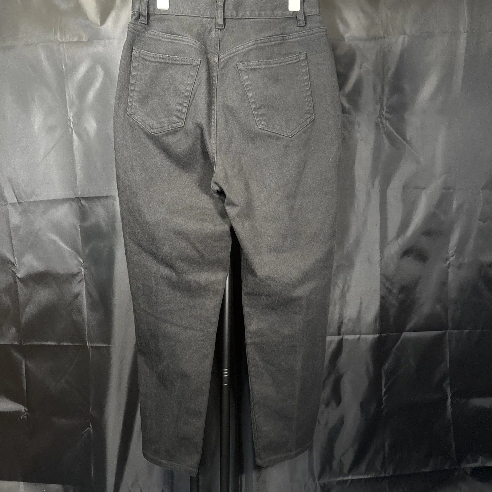 Liz Claiborne Womens Denim Jeans 10 Petite  Black Classic High Rise - Image 6