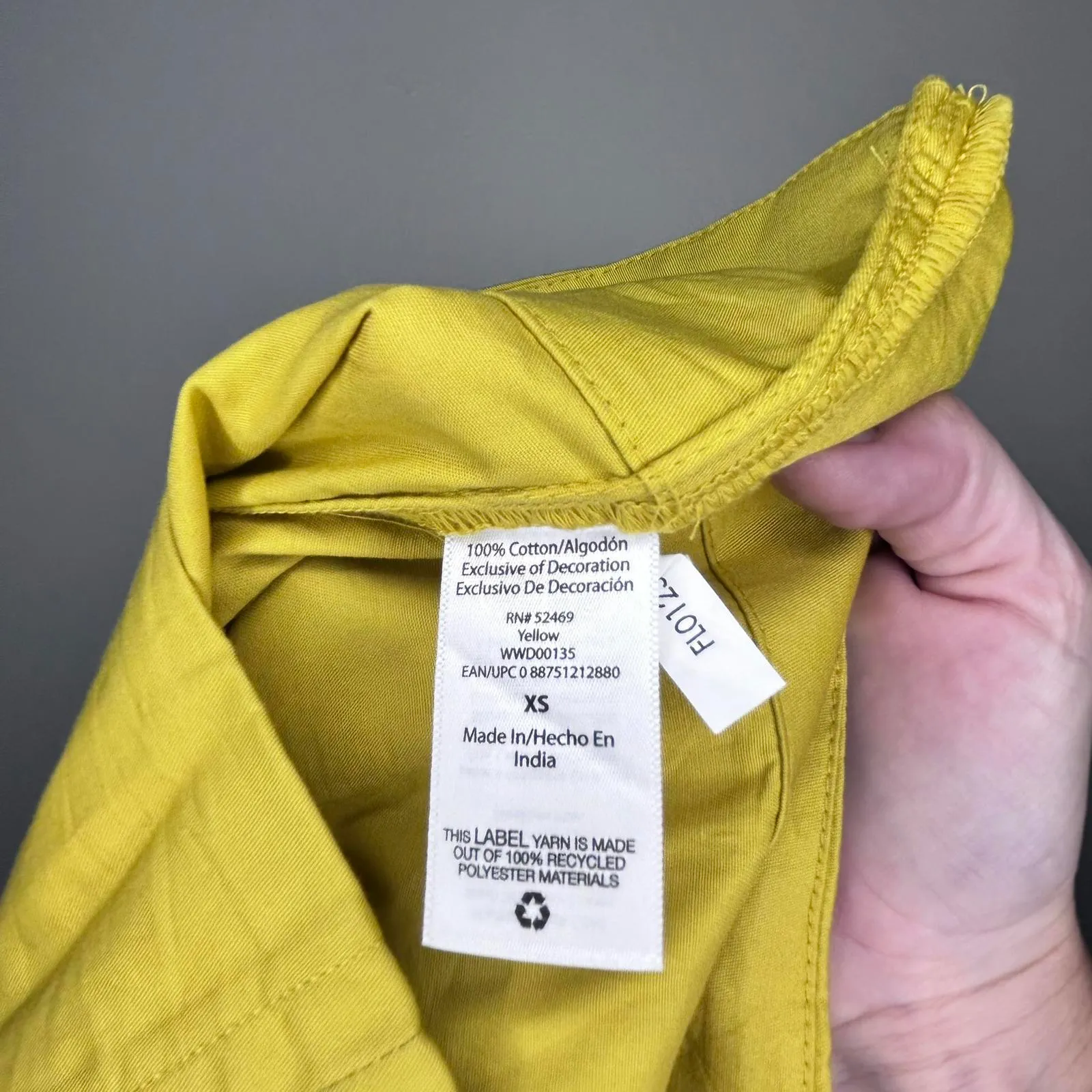 NWT Free Assembly Tunic‎ Mustard yellow Women's size S Gold - Image 6