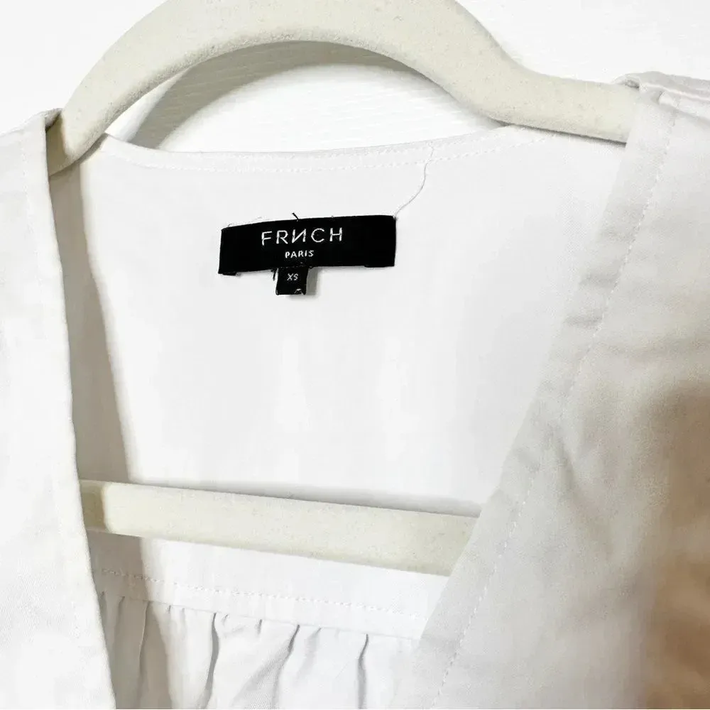 FRNCH  V-Neck Pull‎ On Cotton Top Size XS - Image 2