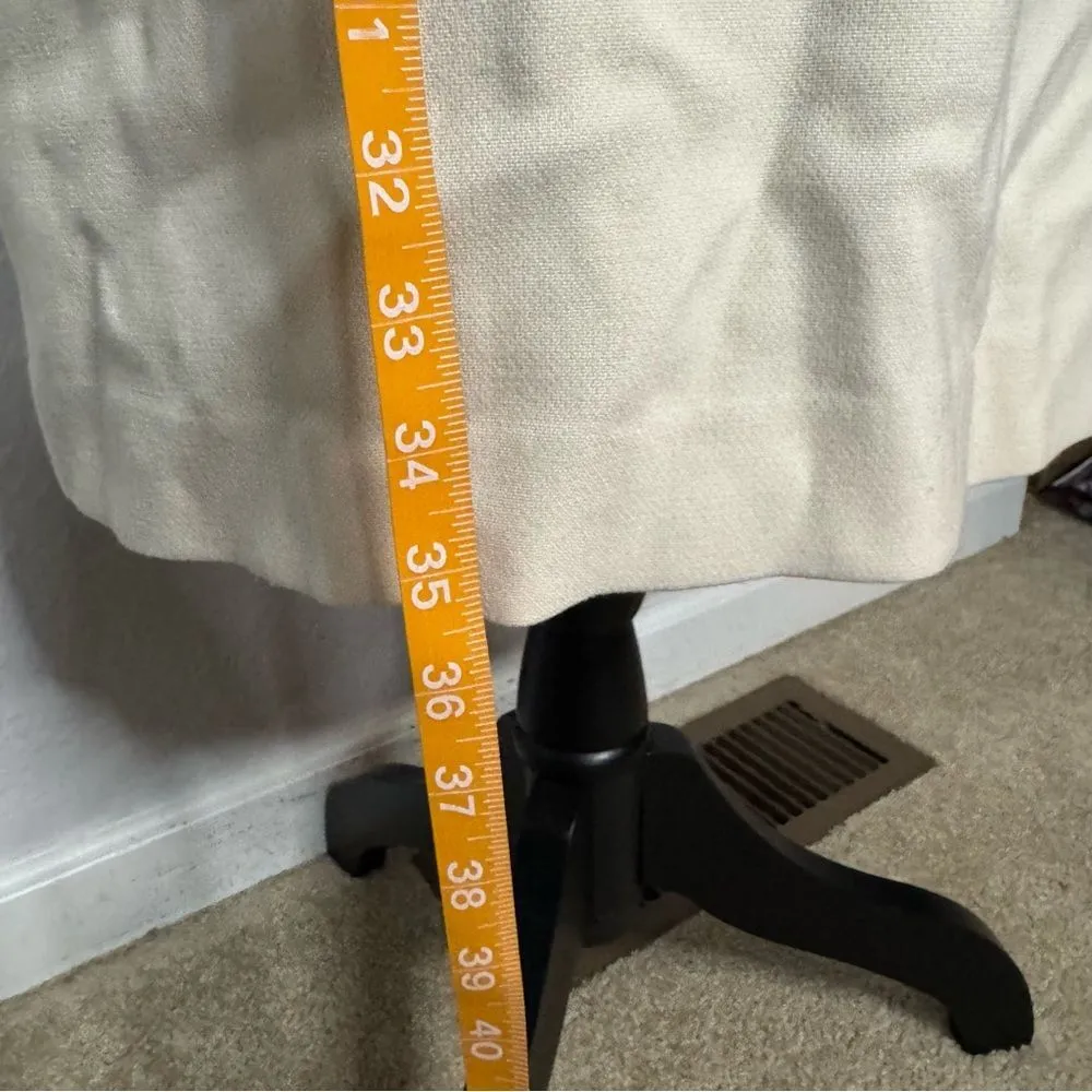 J Crew Cream Shift Dress Zipper Hem Long Sleeve Crew Neck Size 8 Knee Length - Image 8