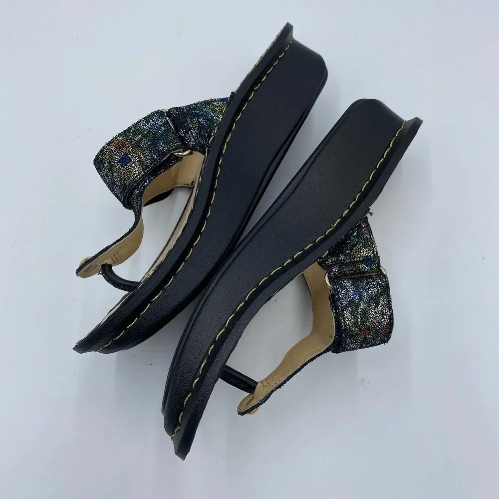 Alegria Women's Multicolor Metallic Carina Veranda Slip On Sandals Size 37 - Image 9