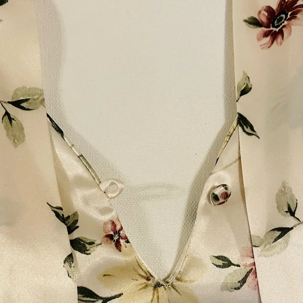 Vintage Barbizon floral nightgown robe set. Blue Size M - Image 3