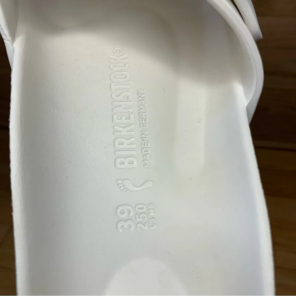 Birkenstock Madrid Big Buckle Eva Slides in White - Size 8 - Image 5