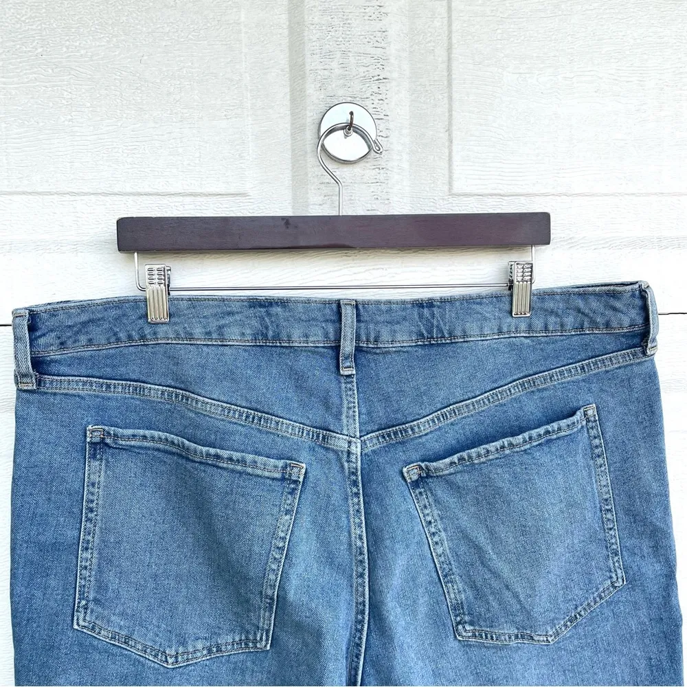 Old Navy Womens Shorts Denim OG Straight High Rise Button Fly Distressed Size 20 - Image 5