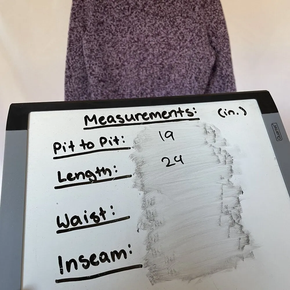 Lands' End purple turtleneck sweater casual thick warm women's size M cotton - Image 7