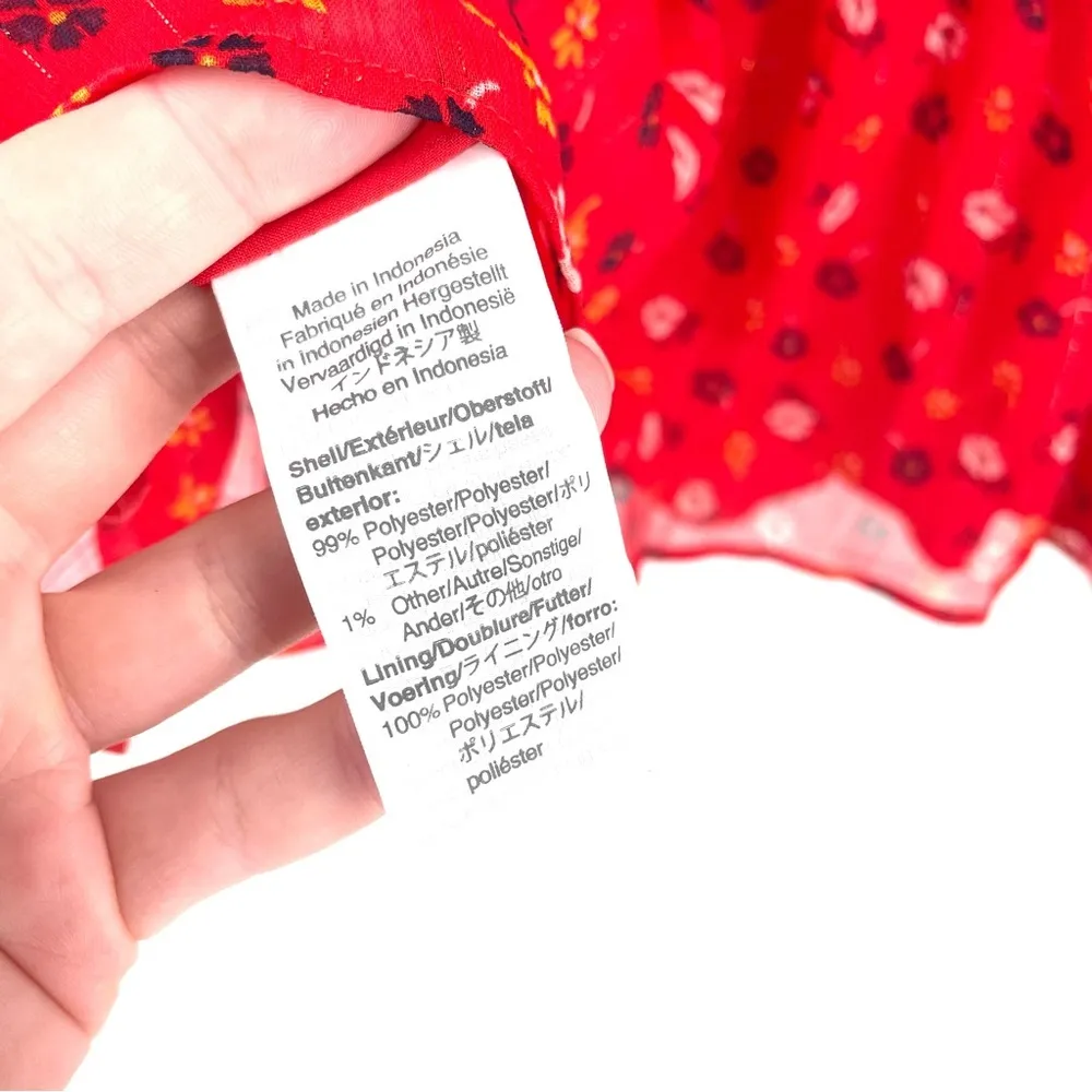 MADEWELL Tiered-Sleeve Peplum Top in Metallic Prairie Posies Blouse - Image 9