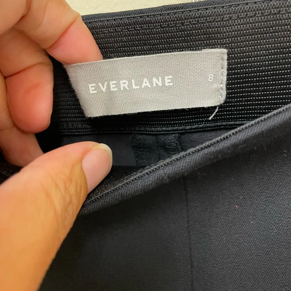 Everlane Black High Waisted Pull On Side-Zip Stretch Cotton Work Pants - Image 4