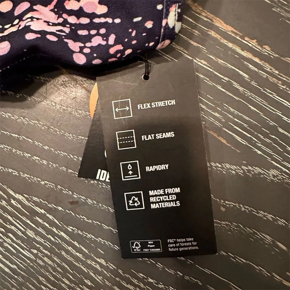 Ideology Women's Splatter Sports Bra Indigo Sea Small Yoga Pilates Activewear - Image 3