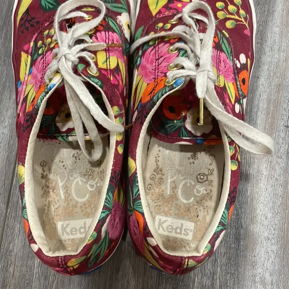 ANTHROPOLOGIE Rifle Paper x Keds anchor vintage blossoms sneakers size 8 - Image 8