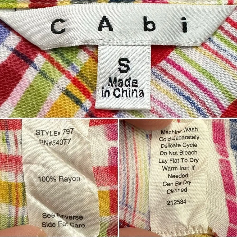 CAbi Cirque Colorful Plaid Button Down Shirt - Image 12