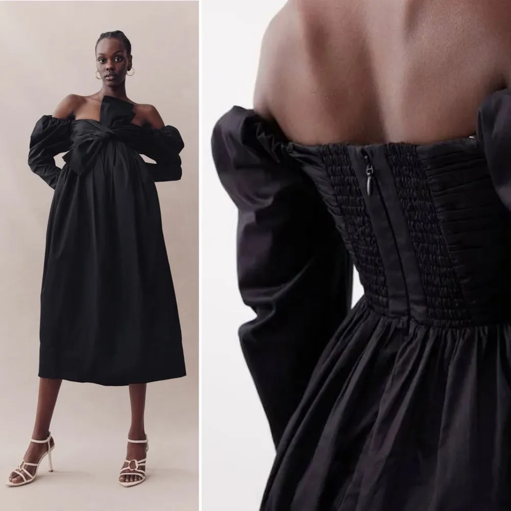 NWT Aje Black Valentina Cotton Poplin Bow - Image 12