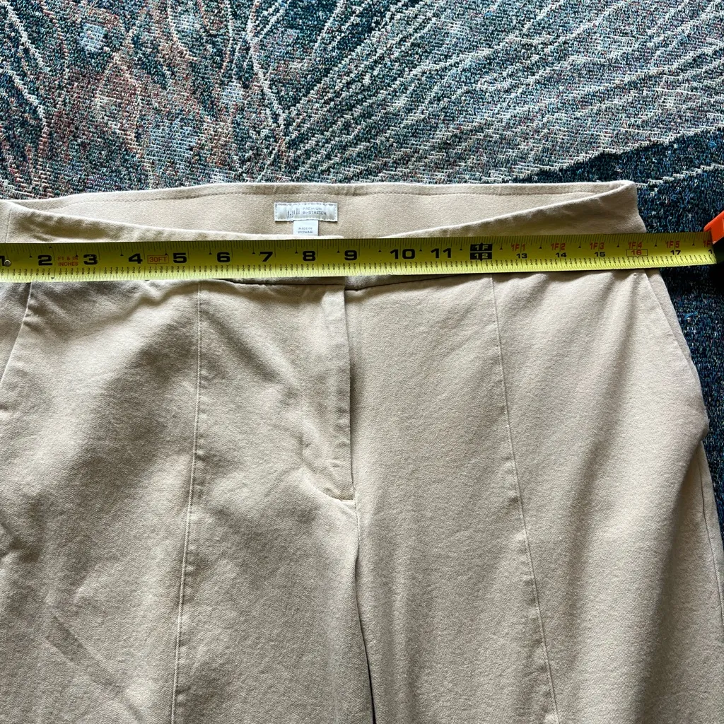 J. Jill Tan Straight Leg Pants with Tailored Design Stretch Fit High Waist SZ 10 - Image 13