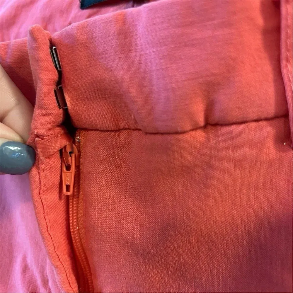 Mario Serrani Women's Salmon Pink  Skinny Ankle Pants Size 8 Casual - Image 10