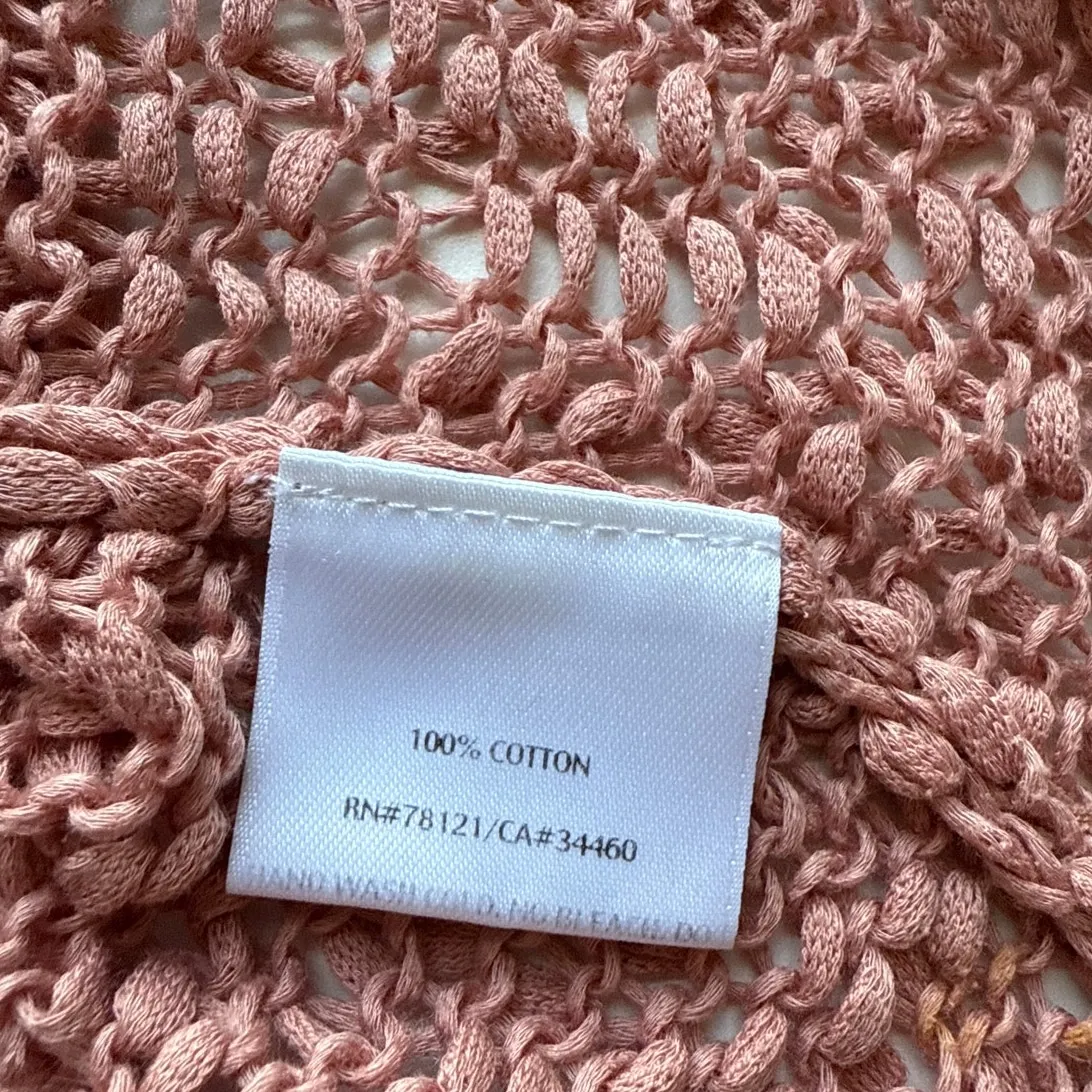 Eileen Fisher Open Weave Knit Cotton Tank Top in Pink Size XS - Image 6