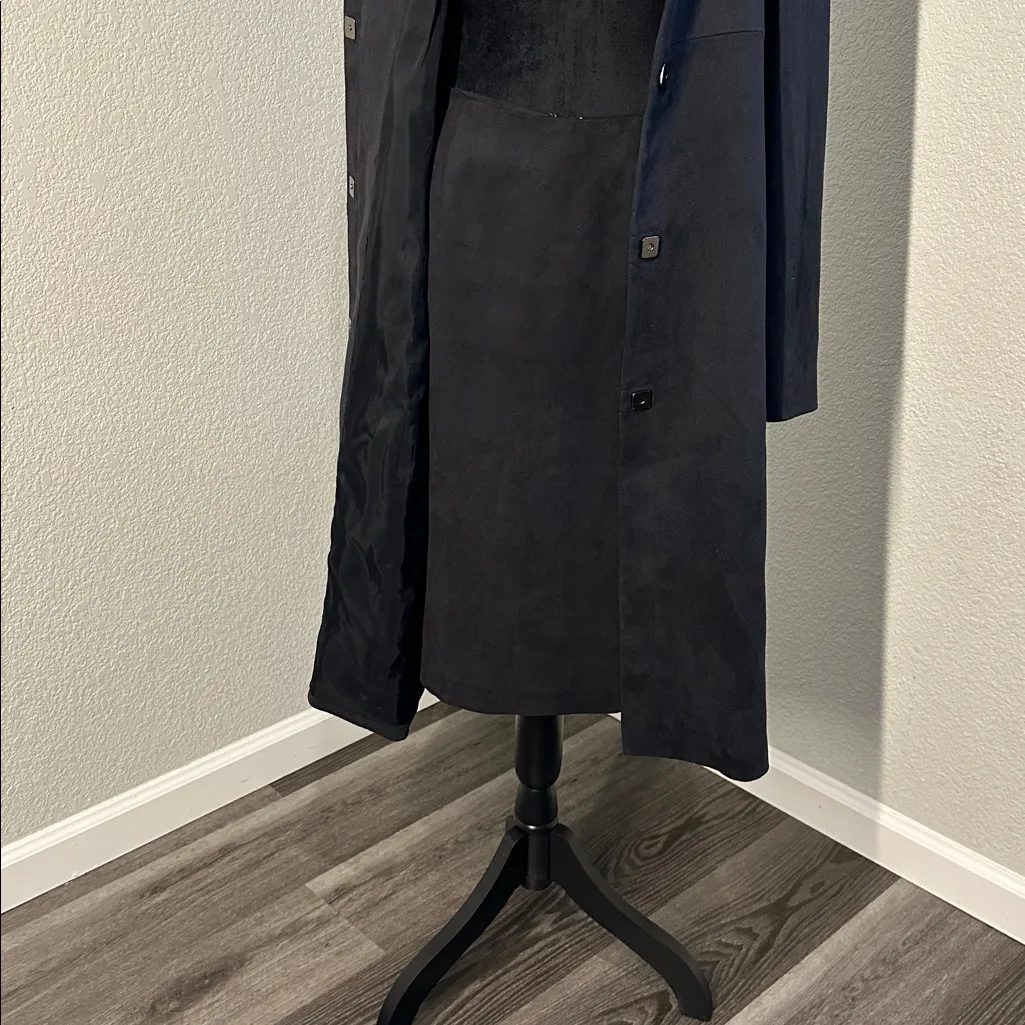 Vintage INC International Concepts Charcoal Long Blazer and Skirt Suit Black Size 6 - Image 3